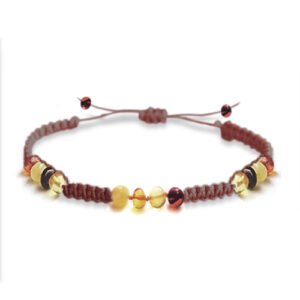 Pulsera Unisex juvenil / adulto modelo Prisma Sagrado tejido color café firme