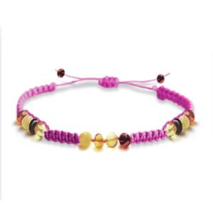 Pulsera Unisex juvenil / adulto modelo Prisma Sagrado tejido color rosa afectivo