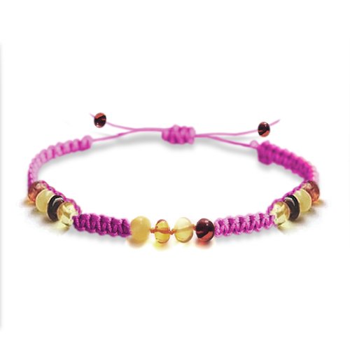 Pulsera Unisex juvenil / adulto modelo Prisma Sagrado tejido color rosa afectivo