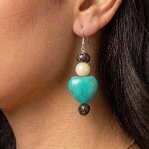 Aretes Amor y Conexión Orgánica de Ámbar Báltico con plata Esterlina Ley .925